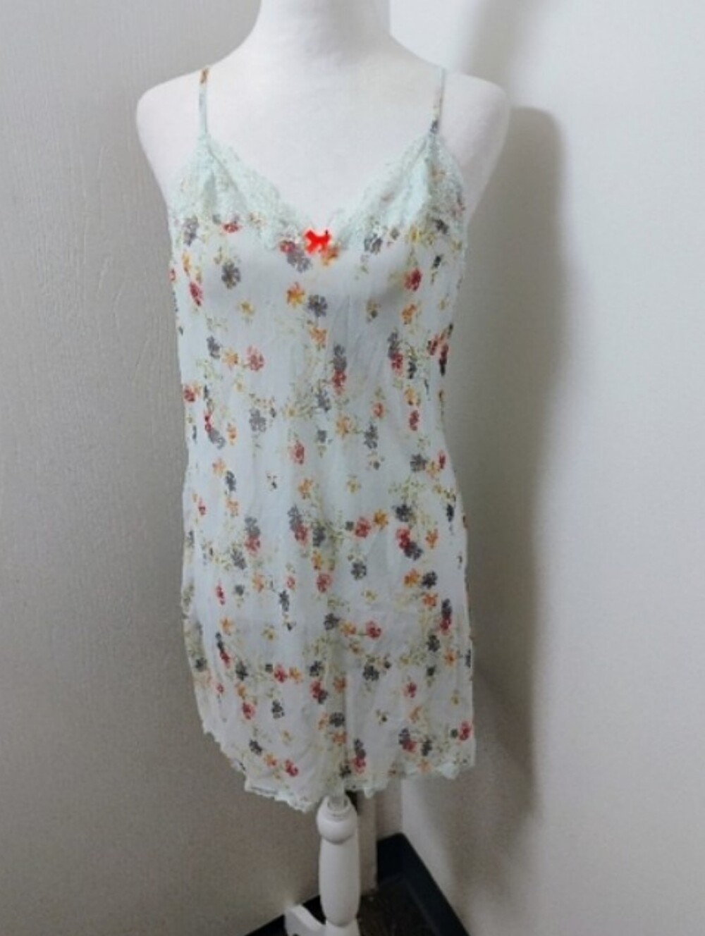 Victoria's Secret Lace Floral Slip Mini Dress Sz L
